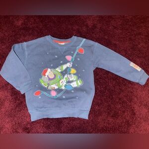 Infant & Toddler Boys Blue Buzz Lightyear Christmas Sweatshirt Sweater Top 5T